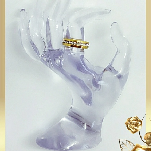 💝HOST PIC💝 5🌟 Gold band Ring Wedding Anniversary NWT With Ring Box - Picture 6 of 7